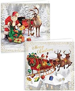 Anker Christmas Cards, Cardboard, Multi, 14 x 14cm