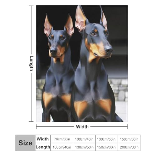 Couverture Doberman douce en flanelle, cadeau idéal pour canapé - 3