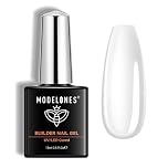 Modelones Gel Nail Polish Builder, 7-in-1 Clear Builder Gel for Strong Nails, Extension Base Rhinestone Tips Glue in a Bottle 15ML