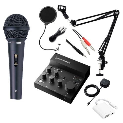 【iPhone接続セット】 オーテク AT-UMX3 かんたん配信セット アームスタンド ポップガード Lightning端子搭載iPhone用セット