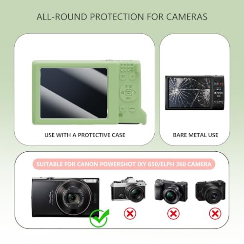 Funda de silicona para Canon PowerShot ELPH 360 con protector miniatura 6