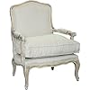Z rodney lounge chair antique white and linen  urban country home decor