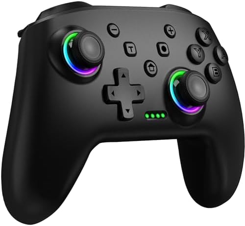 （15:30時点） Switch コントローラー 9色RGBライト 光る スイッチコントローラー プロコン マクロ機能 背面ボタン付き 無線 スリープ解除 TURBO連射 1000mAh大容量 Switch/Lite/OLED/Android/IOS/PC対応