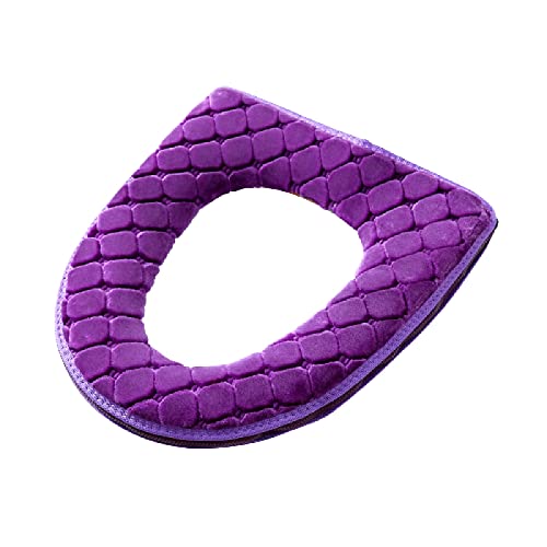 NYZABDL Toilettensitzkissen. Das Dicke U-förmige Haushalts-WC-Sitzkissen mit Reißverschluss eignet Sich für Familien, Unternehmen, Restaurants, Lila