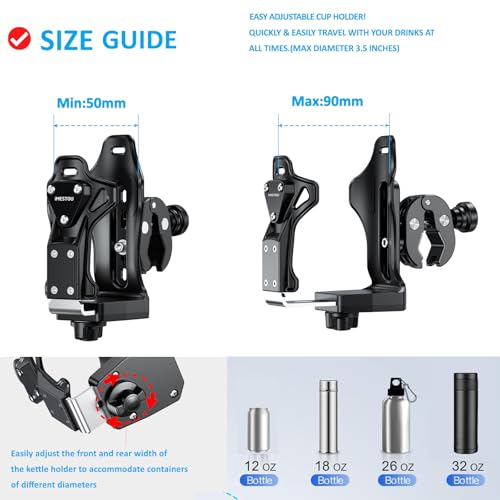 Portavasos para moto iMESTOU ajustable y antirrobo miniatura 2