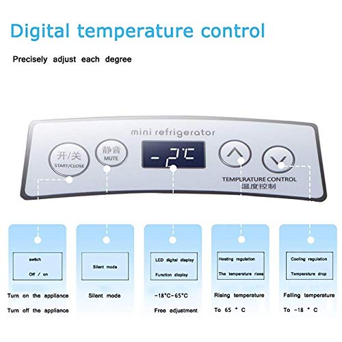Koelkast, vrieskast, mini-koelkast, 12 V-24 V/220 V-240 V, voor auto, koelbox, dubbel gebruik warm / koud, draagbaar, ijsbox, kleine vriezer, camping, zwart, 28 l - Image 6