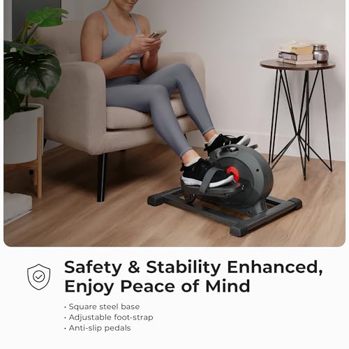 image for Sunny Health & Fitness Smart Under-Desk Elliptical Trainer, Mini Pedal