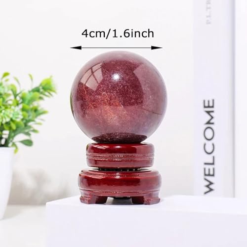 Fresa de cristal rojo mineral natural pulido para coleccionistas 3