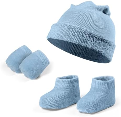 Kit Recém Nascido Maternidade Enxoval Meia, Touca E Luva para Men...