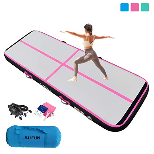 Air Track Inflatable Gymnastics Tumbling Mat 10ft 13ft 16ft for Toddler Adults, Gym
