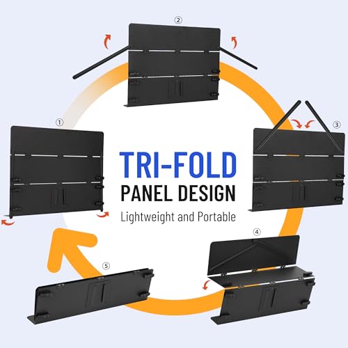 CAHAYA Foldable Sheet Music Stand Heightened to 170CM - Matte Black Material Not Easy to Leave Fingerprints and Three Fold Panel for Portability and Horse Shoe for Enhanced Stability with Bag - Image 2