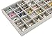 TAPBULL Velvet Stackable Jewelry Tray Display Jewelry Bracelet Organizer Storage Showcase Tray for Drawer (30 Grid)