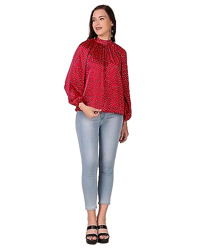 Image of BoheeWohee Women's Full Sleeves Casual Satin Top