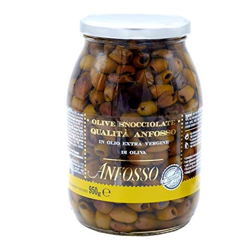 Olive Snocciolate Riviera Qualità Anfosso in Olio Extra Vergine di oliva 950gr