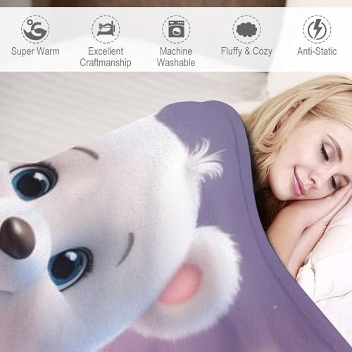Manta para sofá Cute Bear cálida ideal para tardes de películas en casa 6