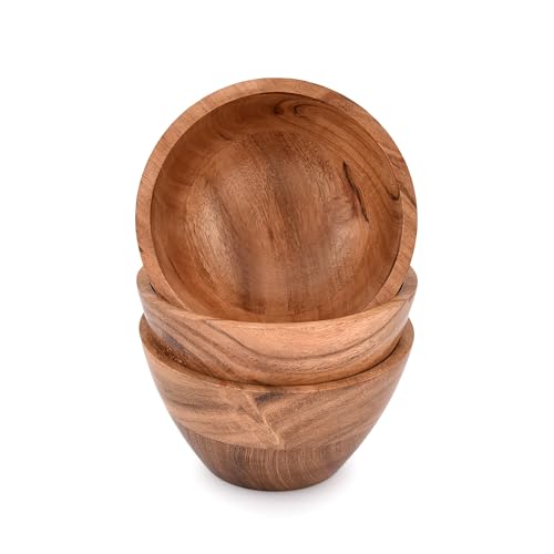 Edhas KC602 Handmade Acacia Wood Bowl Set Of 3 For Nuts thumb #1