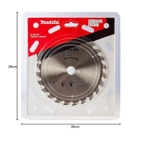 Makita D-03333 165 x 20 mm 24-Teeth Circular Saw Blade