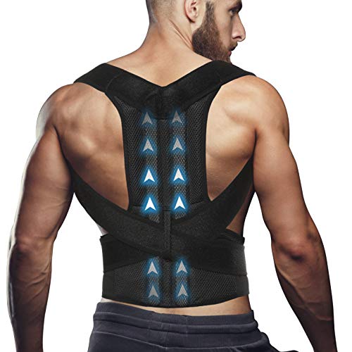 Posture Corrector for Women Kids Men, Back Shoulders Support Straightener Brace Humpback Correction, Adjustable Straps for Upper Lower Back Clavicle Neck Lumbar Pain Relief S