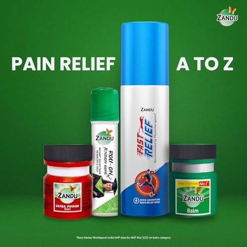 Image of Zandu Ultra Power Balm | For Pain Relief from Strong Headache, Bodyaches & Cold | Bone, Joint & Muscle Care | 50 ML