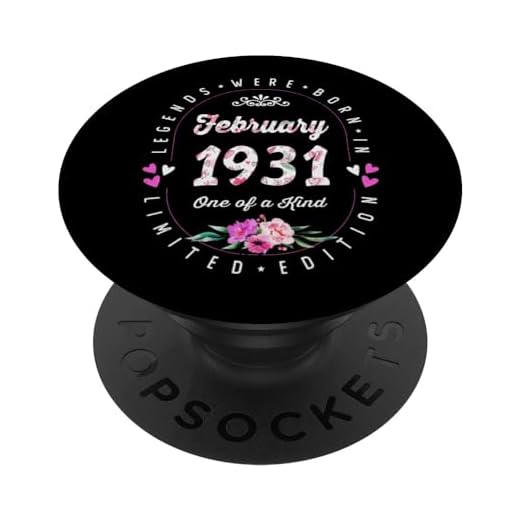 Cumpleaños Floral - Las Leyendas nacen en Febrero de 1931 PopSockets PopGrip Intercambiable