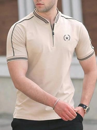 Image of Men's Solid Cotton Rich Polo T Shirt | Collar Tshirts | Half Sleeves | Plain-Regular Fit (Available in Plus Size and Combo Pack of 2)