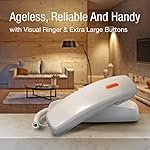 AT&T TRIMLINE 213 Corded Home Phone with Extra Big Buttons & Visual Ringer. No AC Power Required, Improved Easy-Wall-Mount, Lighted Keypad, 10 Speed Dial Keys, Volume Control, Senior Friendly. White - Image 3