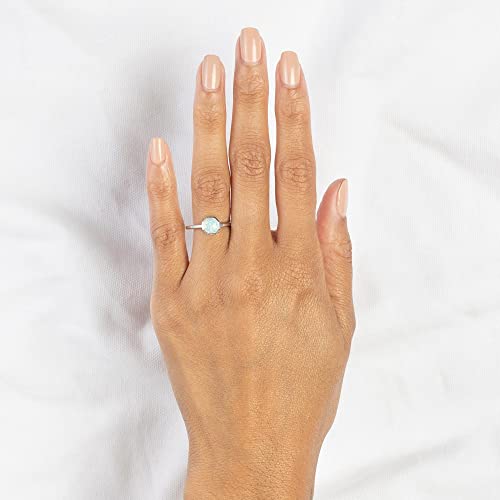 REEDS Exclusive Stop Collection Octagon Created Opal Ring - Size 7.5