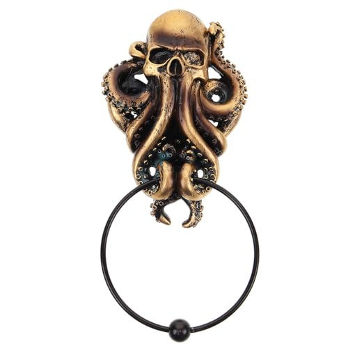 Manija para puerta de entrada estilo gótico dorado para Halloween 2