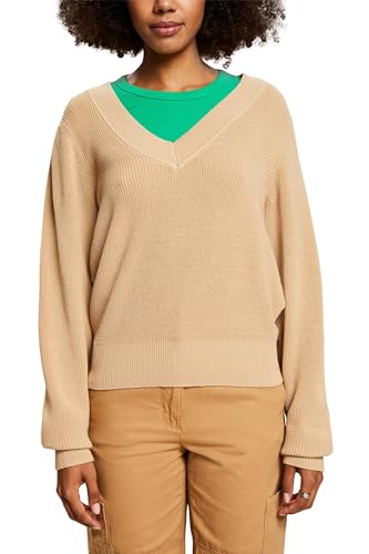 ESPRIT 113ee1i347 Sweater, 295/crème Beige, L Femme