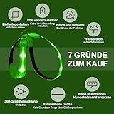 KOSKILL LED Hundegeschirr Wiederaufladbares Beleuchtetes Hundegeschirr Leuchtet Im Dunkeln LED Hundeweste Reflektierend Hundelichter für Nachtspaziergänge Grün L