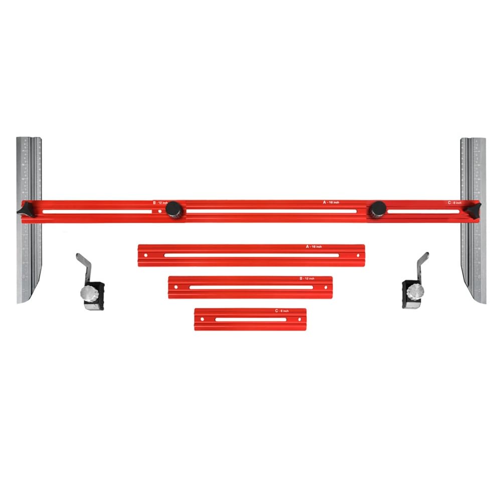 Vjsujehgy Stair Measuring Tool,Stair Tread Gauge,Stair Tread Template Tool for Stairs,Risers,Shelf and Cutting Drywall