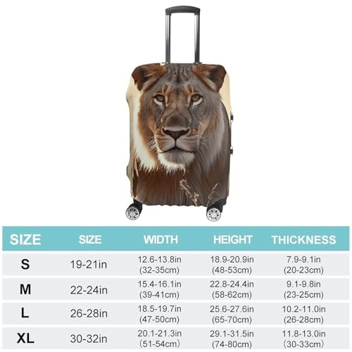 Carry on Luggage Cover Female Lion Suitcase Covers for Luggages Tsa Approved Travel Luggage Sleeve Protector Elastic Suitcase Protector Anti-Scratch Washable Fits 19-30 Inch Case -XL2