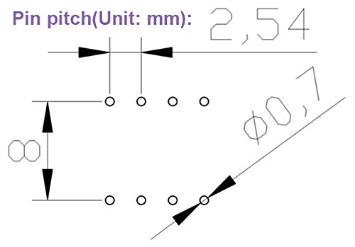 HALJIA 10er-Pack TUNKE DIP-Schalter 2-reihig 8-polig 4-Stellung Schiebeschalter 2,54mm Raster Höhenverstellbar