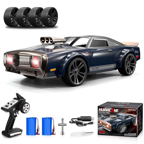 Image of Samtop Rc Drift Cars for Adults, 1 /16 Remote Control Car, 35Km /h High Speed Fast RC Car for Adults, 2.4GHz with 7 Modes LED Lights Racing RC Drifting Car, Multicolor