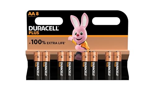 8 x Duracell AA Plus (1 blister de 8 batteries) 8 piles stylet (LR6/MN1500)