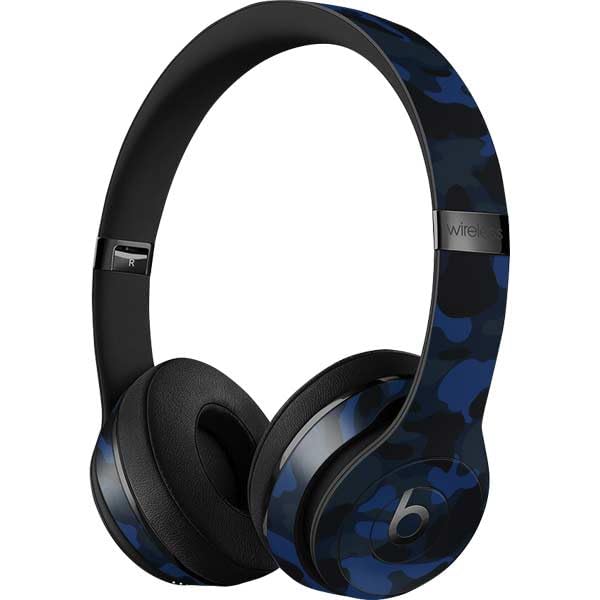 Skinit Decal Audio Skin Compatible with Beats Solo 3 Wireless - Blue Street Camo Design