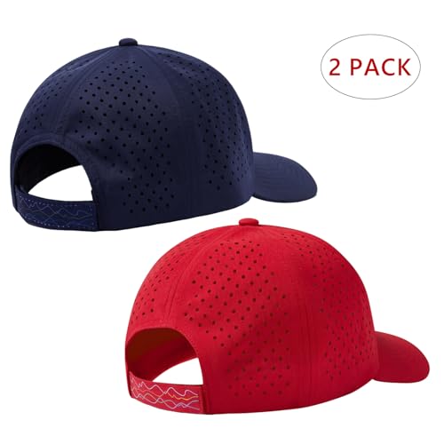 Image of UPF 50+ Performance Water Resistant Baseball Cap Lightweight Breathable Hat Golf Running Boat Hiking for Men Women