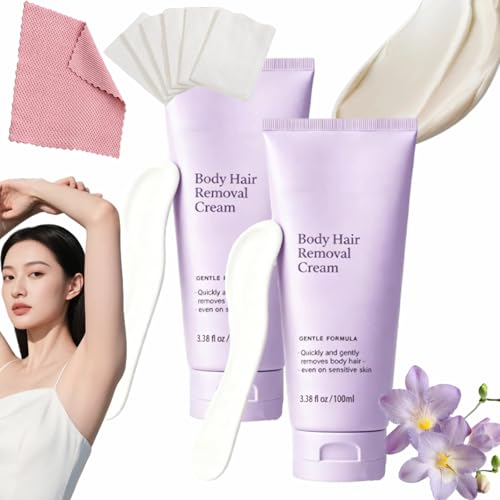 Hair Removal Cream 3.38 Oz Body Hair Remover Cream Bikini Line Hair Removal Gentle Hair Remover Kit for Legs Arms Hairs Removing Smooth Creaming for Body