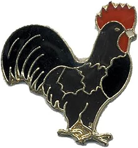 Pack of 3 Black Rooster Bike Motorcycle Hat Cap Lapel Pin HP4144 image 2