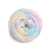 YarnArt Symphony Dream Cotton Yarn -%80 Cotton%20 Viscose Rainbow Multicolor Crochet Knitting Yarn - Suitable for All Blouses, Dresses, Shawls, Bags, Hats - 273 Yards, 3.52 Oz (1 Skein) (3108)