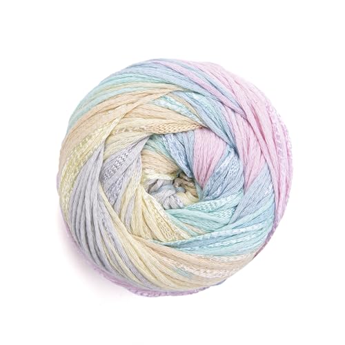 YarnArt Symphony Dream Cotton Yarn -%80 Cotton%20 Viscose Rainbow Multicolor Crochet Knitting Yarn - Suitable for All Blouses, Dresses, Shawls, Bags, Hats - 273 Yards, 3.52 Oz (1 Skein) (3108)