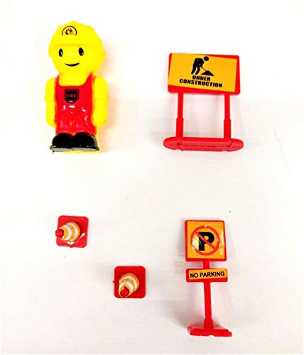 Image of Negi New Fire Brigade Centre Set for Kids, 13 Pieces Set Red Colour, Pull Back Action Car
