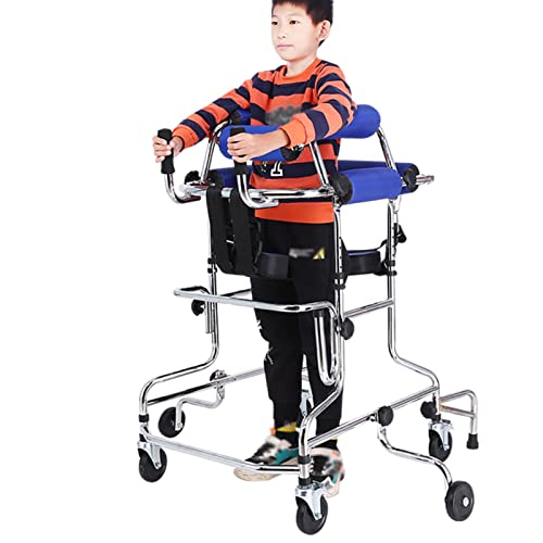 RRrawgff Andadores de 6 ruedas para niños, ayuda para caminar de pie para entrenamiento y asistencia de extremidades inferiores, ayuda de rehabilitación de extremidades inferiores para niños