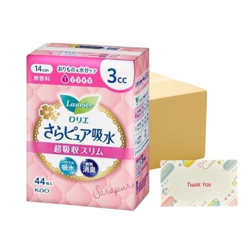 花王 ロリエ さらピュア吸水 超吸収スリム 3cc無香料 44枚 18個セット パンティーライナー +Kunutonnオリジナルロゴ入りeおまけ付