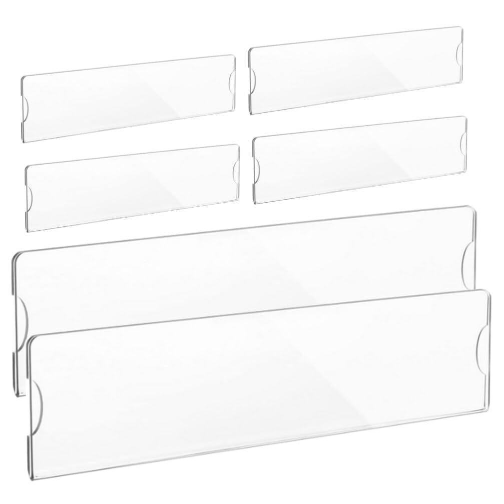 STOBOK 6 Pcs Acrylic Wall Name Plates Holder Clear Door Name Sign Display with Adhesive Tapes Floating Door Name Plates for Office Home School Classroom Teacher