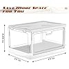Clear Storage Bins with Lids 3 Packs - 24Qt Stackable Storage Bins, Acrylic Organizers, Plastic Multifunctional Folding Storage Bins, Plastic Stackable Storage Box for Bedroom, Living Room