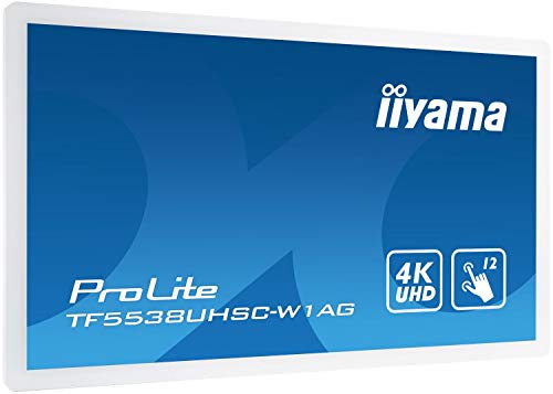 Preisvergleich Produktbild iiyama Prolite TF5538UHSC-W1AG 139cm (55 Zoll) IPS LED-Monitor 4K UHD Open Frame 12 Punkt Multitouch kapazitiv (VGA, DVI, HDMI X2, DisplayPort, USB für Touch, RS232, RJ45 LAN, IP54, AntiGlare) weiß