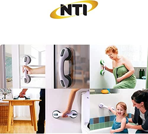 Set of 2 Support Grab Handle Suction Bath Shower Disability AID Safety Grip Rail | NO FIXINGS Needed | Safety Hand Rail Support | Suction Fitted | Home Bathroom | Disability AID