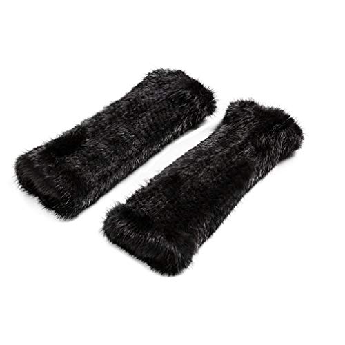Fur Story Women's Knitted Mink Fur Gloves Winter Warm Fur