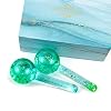 Beauty Ice Globes for Facials – 2 Cooling Ice Roller Balls for Face Massage & Skin Care Spa – Freezer Safe Cold Face Globes That Tightens Skin, Reduces Puffiness and Headaches, Enhances Circulation